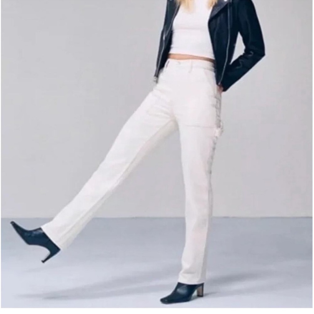 Abercrombie & Fitch The‎ 90’s Straight Ultra High Rise Jeans Cream Casual 14S/32